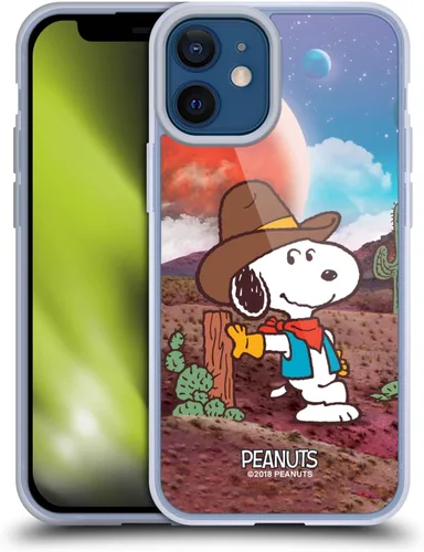 Miniatura 10 de Head Case Designs Funda de gel con licencia oficial de Peanuts Nebula Cactus Needles Snoopy Space Cowboy [protección de grado militar] compatible