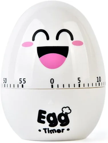 Miniatura 11 de Temporizadores de maquinaria de huevos de dibujos animados lindos 60 minutos temporizador de cocina mecánica reloj contadores de alarma ruidosos Azul