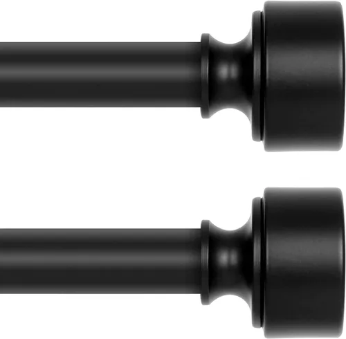 Miniatura 16 de Barras de cortina doradas para ventanas de 28 a 48 pulgadas (2.3-4 pies), barra de cortina resistente de 1 pulgada de diámetro, postes de cortina