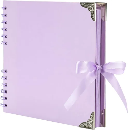 Miniatura 9 de LOYAL BOOK Álbum de recortes (8 x 8 pulgadas) Álbum de recortes 60 páginas, ideal para tus álbumes de recortes, álbumes de fotos familiares de boda