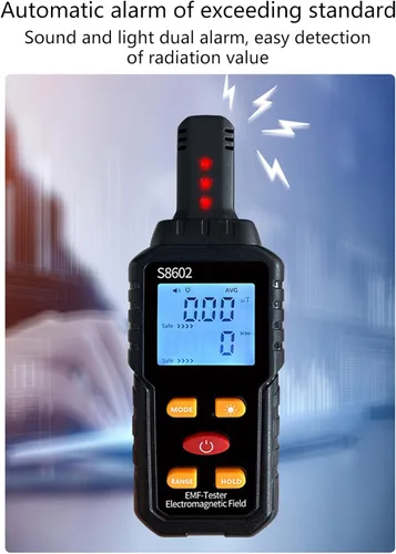 Miniatura 7 de Geigers Contador Detector de radiación nuclear Detector radiactivo de alta precisión Medidor de datos gamma Dosímetro Medidor Emf Medidor