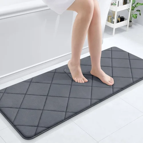 Miniatura 177 de OLANLY Tapete de baño de espuma viscoelástica de 24 x 16 pulgadas, ultra suave y absorbente, lavable a máquina, cómodo tapete de baño para suelo