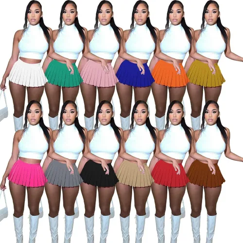 Miniatura 6 de Minifaldas plisadas para mujer, sexy y linda, falda cargo corta Y2K, falda pantalón de tenis, patinadora, línea A con abertura