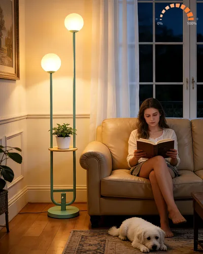 Lightdot Lámpara de pie rosa regulable de 60 pulgadas, lámparas de pie de mediados de siglo con 3 bombillas G9 de 3000 K de color blanco cálido,