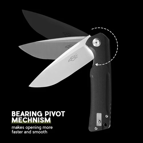 Miniatura 5 de Firebird GANZO FH91-GB Cuchillo plegable de bolsillo con rodamientos de bolas, hoja de acero D2, mango ergonómico G10 antideslizante con clip, Verde