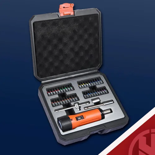 Miniatura 2 de KNINE OUTDOORS Juego de Llaves de Torsión/Destornillador Dinamométrico de 10-70 Libras-Pulgada para Mantenimiento con Mango de Barra en T, 40 Puntas