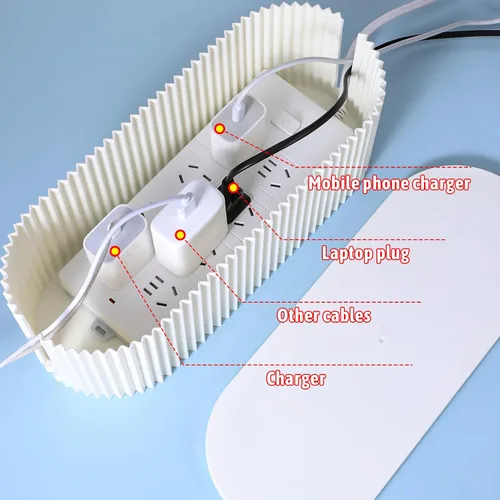 Miniatura 3 de Caja organizadora de cables, organizador de cables, caja organizadora de cables grande para ocultar la regleta de alimentación y debajo