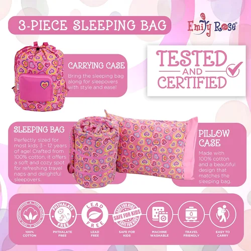 Miniatura 2 de Emily Rose Pink Toddler Nap Mat Set with Warm Blanket