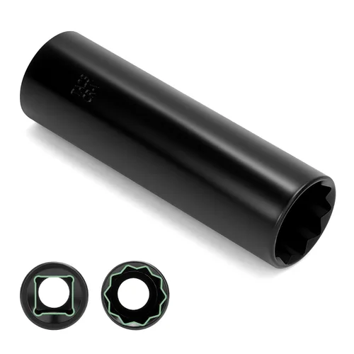 Miniatura 10 de Llave de Vaso Pequeña de 6 Puntas para Tuercas de Rueda, Herramienta Cuadrada de Impacto de 1/2 Pulgada – Remueve Fácilmente Pernos/Tuercas de Rueda