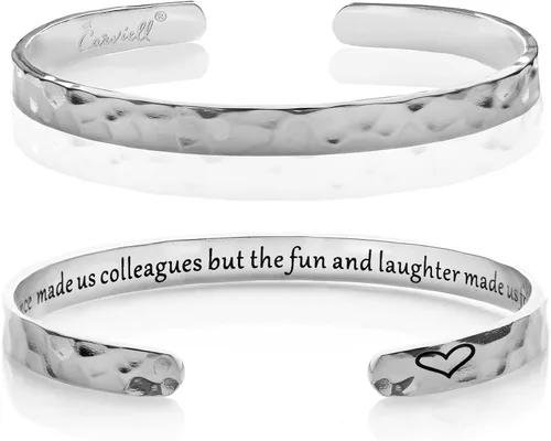Miniatura 84 de Carviell Pulseras grabadas para mujer, inspiradoras, amistad, amor, mamá, hija, hermana, cristiana, graduación, conmemoración y regalos de boda, más