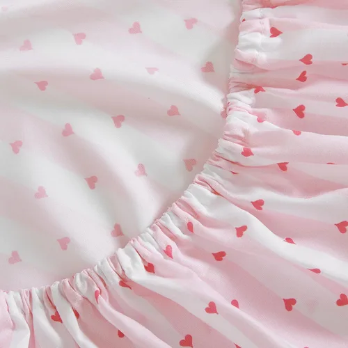 Miniatura 6 de Betsey Johnson - Sábanas de tamaño king, ropa de cama sedosa y ligera, resistente a la decoloración y a las arrugas (con rayas [Wonderland Stripe]