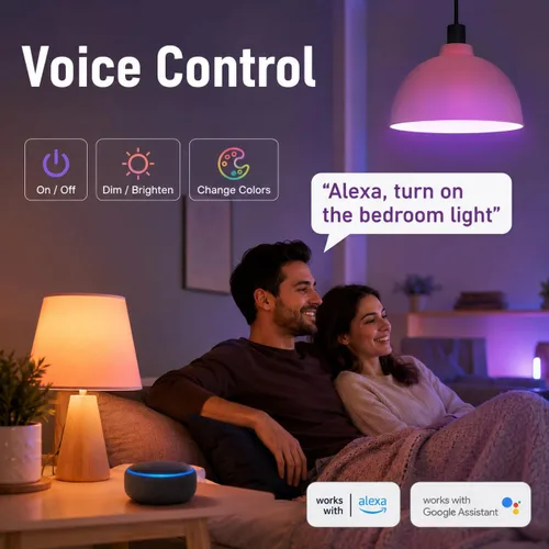 Miniatura 2 de Bombilla inteligente GU10 compatible con Alexa, Google Home, SmartThings, bombillas LED WiFi de 5 W, cambio de color, no requiere concentrador