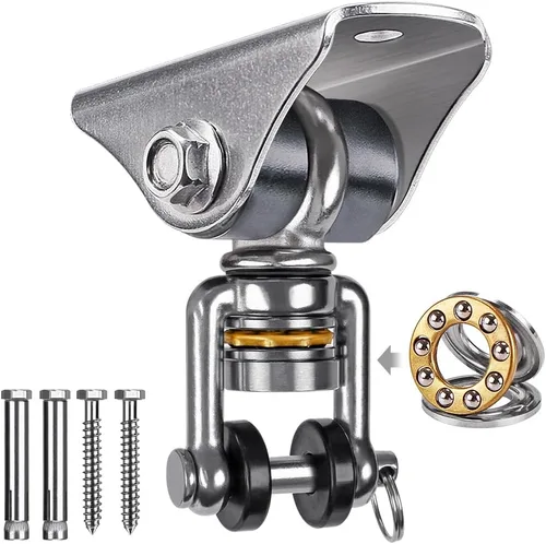 Miniatura 13 de SELEWARE Colgador de columpio de acero inoxidable resistente para techo Montaje en techo con giro libre Gancho de columpio Kit de accesorios