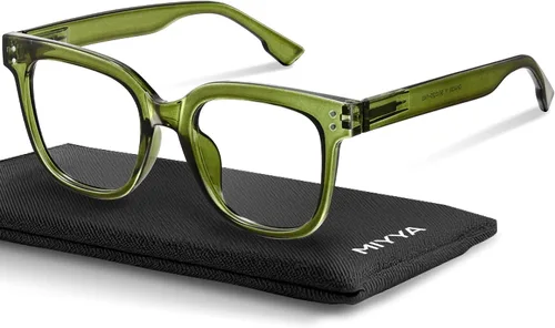 Miniatura 14 de miyya Gafas de luz azul para mujeres y hombres – Monturas gruesas de gran tamaño bloqueador de luz UV y azul, accesorios elegantes para gafas