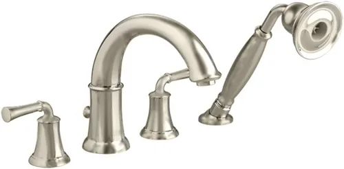 Miniatura 2 de American Standard 7420.901.224 Portsmouth - Llenador de bañera con ducha personal con manijas de palanca, bronce aceitado