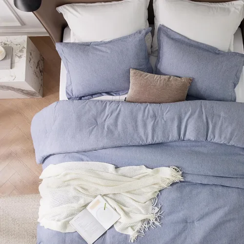Miniatura 178 de Bedsure Juego de edredón Twin/Twin XL, ropa de cama suave beige para todas las estaciones, juego de cama teñido catiónico, 2 piezas, 1 edredón