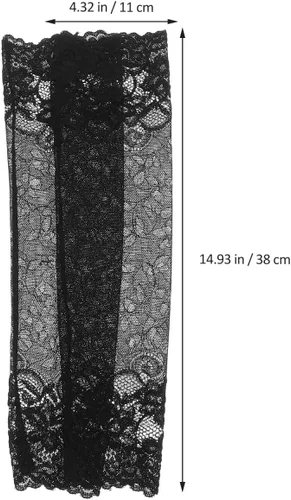 Miniatura 7 de SUPVOX Mangas elásticas de encaje transpirable para mujer, manga de protección solar con codera, ligera, patrón floral, mangas de protección solar