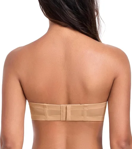 Miniatura 5 de HACI Sujetador sin tirantes para mujer Cobertura de figura completa Contour Underwire Plus Size Red Carpet