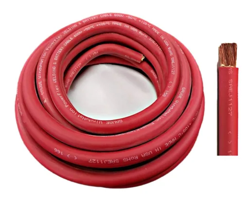 Miniatura 7 de Cable flexible de cobre puro para soldadura de batería calibre 4 AWG 25 pies negro + 25 pies rojo - Coche, Inversor, RV, Solar Negro de 25 pies + 25