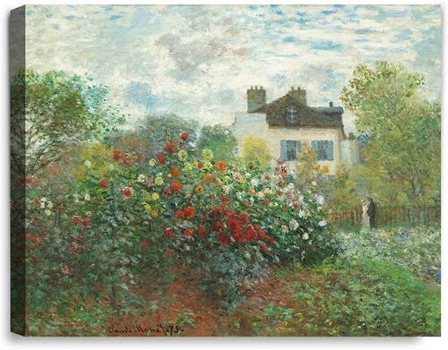 Miniatura 81 de IPIC - Reproducción artística de los lirios de agua de Claude Monet 1906, impresiones giclée coinciden con el marco dorado clásico, arte de pared