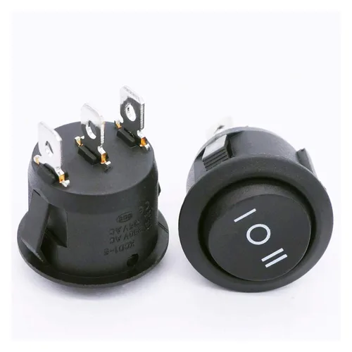 Miniatura 4 de TWTADE / 4 unids momentáneo interruptor basculante de barco 3 pines 3 posiciones (ON)-apagado (ON) SPDT Mini coche auto barco redondo interruptor