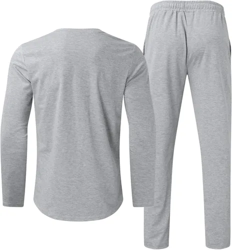 Miniatura 5 de Muscularfit Men's Tracksuit Athletic Casual 2 Piece Outfits Long Sleeve Pullover Shirts and Pant Set Gym Jogger Sweatsuit Set