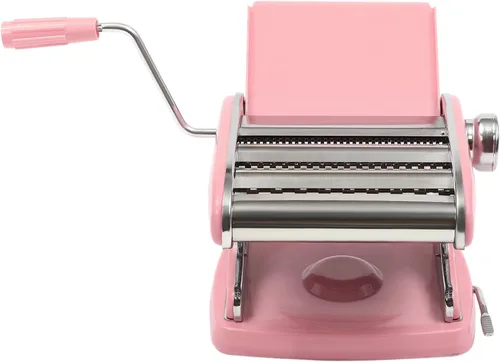 Miniatura 8 de Máquina para hacer pasta, 6 ajustes de grosor ajustables, máquina para hacer pasta, manual de acero inoxidable con rodillos y cortador, perfecta