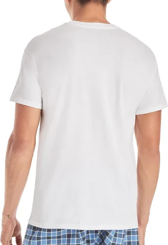 Miniatura 5 de Hanes Camiseta interior de algodón sin etiqueta con cuello en V para hombre, paquete múltiple