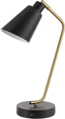 Miniatura 8 de Globe Electric 62000036 Lámpara de escritorio LED de 15" con abrazadera integrada, color negro mate, cuello de cisne de silicona ajustable