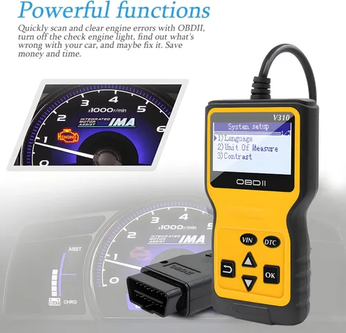 Miniatura 3 de AUCELI Escáner OBD2 Lector de Códigos para Check Engine del Automóvil, Herramienta de Diagnóstico CAN, Lee y Borra Códigos de Falla, Sonda