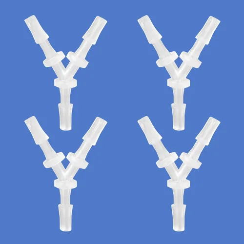 Miniatura 15 de Quickun 1/2 pulgada manguera de púas iguales en forma de Y 3 vías empalmador de juntas de plástico empalmador adaptador unión para tubería de línea