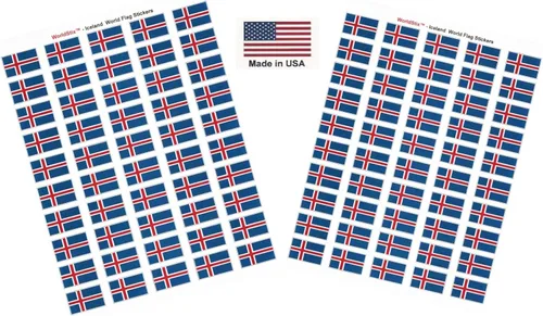 Miniatura 81 de 100 calcomanías de la bandera de Alaska; 1.5" x 1" hechas en Estados Unidos, calcomanías autoadhesivas de la bandera del estado para álbumes