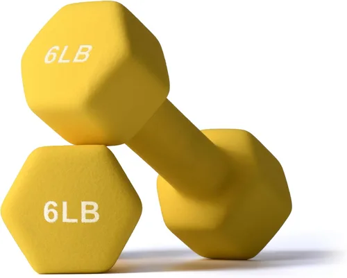 Miniatura 29 de Portzon Mancuernas de neopreno con agarre antideslizante para ejercicio de entrenamiento corporal total y tonificación muscular, compatible con 2