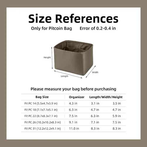 Miniatura 7 de DGAZ Organizador de bolso, sedoso y suave, seda, bolso de mano de lujo en moldeadores de bolsa, para mujer, se adapta a picotin1822Bags