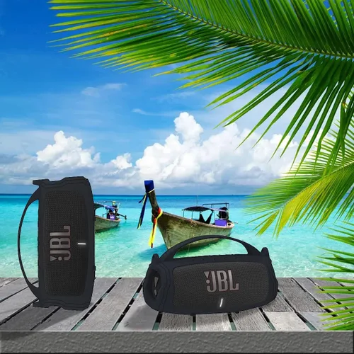 Miniatura 6 de JCHPINE Funda de Silicona para Altavoz Bluetooth Portátil JBL Charge 5, Soporte de Piel Protectora para Accesorios de Altavoz JBL Charge 5