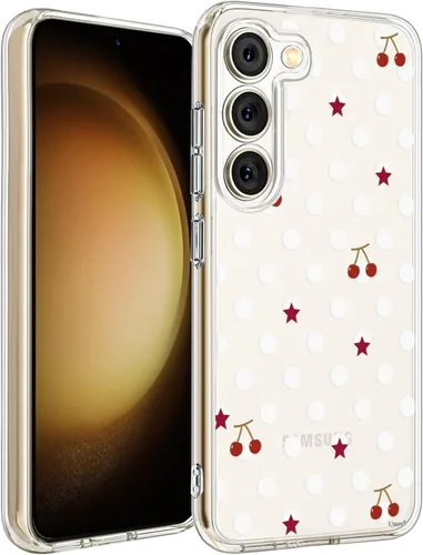 Miniatura 11 de Unov Funda compatible con Galaxy S23 transparente con diseño de TPU suave, absorción de golpes, patrón delgado en relieve protector de 6.1 pulgadas