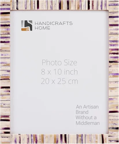 Miniatura 19 de Handicrafts Home Marco de fotos blanco hecho a mano de 4 x 6 pulgadas, marco de fotos vintage de nácar, marco de exhibición para mesa o pared