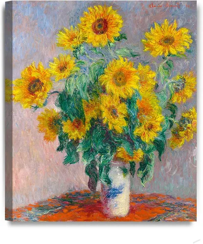 Miniatura 14 de Pinturas clásicas mundiales de Claude Monet Impresión giclée sobre lienzo alargado, pieza de galería para colgar y decorar el hogar, The CliffWalk