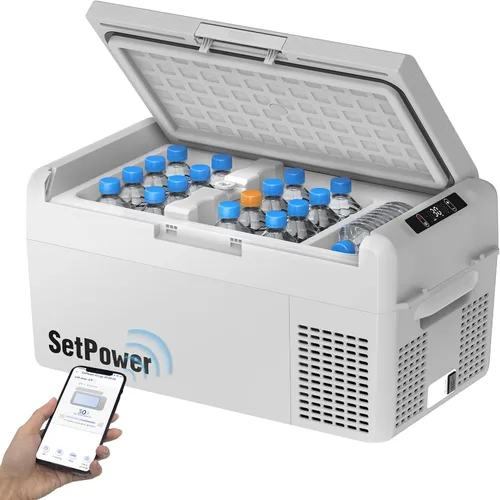 Miniatura 12 de Setpower - Hielera, refrigerador y congelador portátil de automóvil de 12 V, 50 horas, 21 cuartos de galón, eléctrica, para vehículos: SUV, RV, van