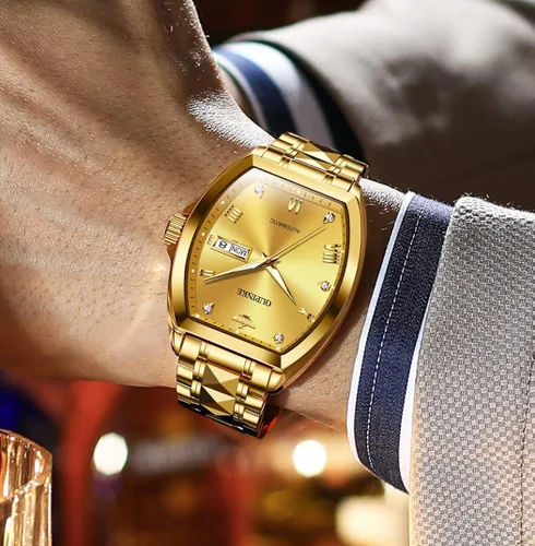 Miniatura 3 de OUPINKE Relojes automáticos de lujo para hombre, de cuerda automática, mecánico, de diamante, de acero de tungsteno, impermeable, luminoso
