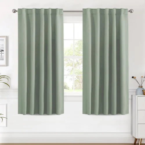 Miniatura 155 de H.VERSAILTEX Cortinas opacas con aislamiento térmico, paneles de tratamiento de ventana, cortinas opacas para oscurecer la habitación, cortinas Gris