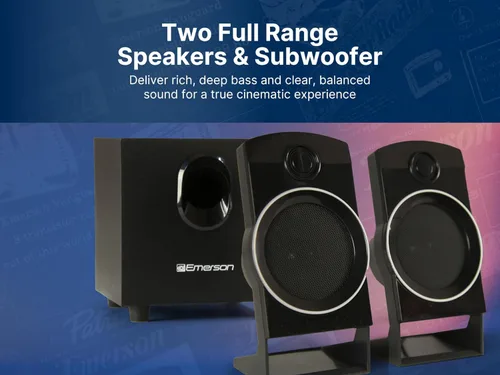 Miniatura 9 de Emerson ED-8050 Reproductor de DVD de cine en casa de 2.1 canales y sistema de sonido envolvente con subwoofer, salida HDMI, reproducción USB