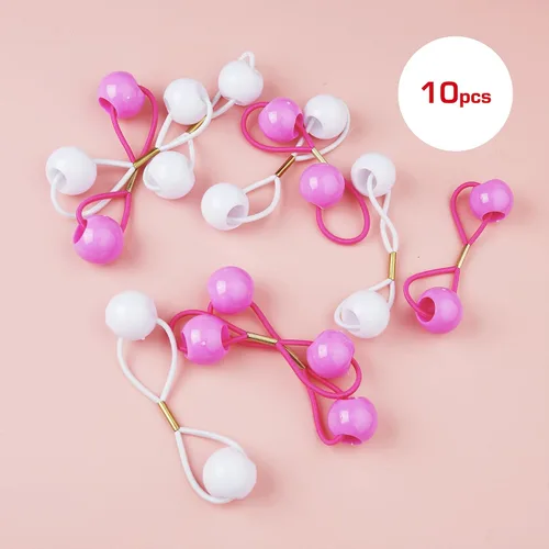 Miniatura 5 de RED by Kiss 10 ligas para el pelo de bola de 0.63 pulgadas, soportes para cola de caballo de burbujas para niños, niñas, mujeres, bebés, bebés
