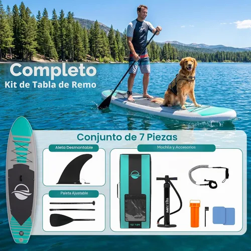 Miniatura 5 de SereneLife Tabla de remo inflable de 10 pies 6 pulgadas con accesorios de SUP de alta calidad, diseño estable de 32 pulgadas de ancho