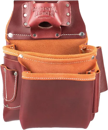 Occidental Leather 2 Pouch Pro Fastener - Bolsa de 9 bolsillos y portaherramientas - Fabricada en EE. UU