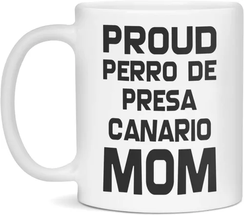 Miniatura 3 de Proud Perro De Presa Canario Mom - Funny Dog Coffee Mug, 15-Ounce White
