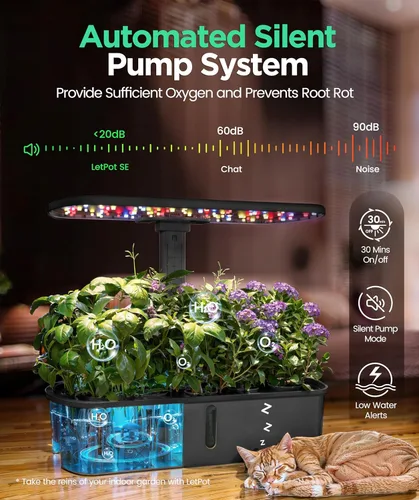 Miniatura 6 de LETPOT LPH-Air - Kit de sistema de cultivo hidropónico, control por aplicación y WiFi para jardín interior inteligente con luz de crecimiento de 24