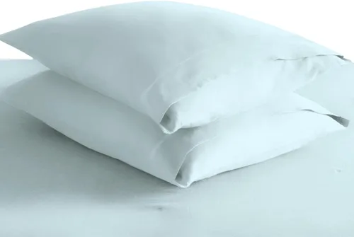 Miniatura 76 de Pizuna Juego de 2 fundas de almohada de 100 % algodón puro, tamaño estándar, color blanco, lujosas fundas de almohada de 400 hilos de satén
