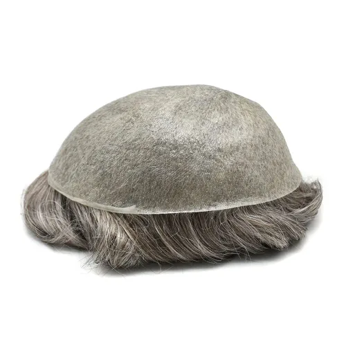 Miniatura 3 de Toupee para hombres pieza de pelo ultra fina piel tupé hombres sistema de cabello humano cabello humano V-loop Hairpiece para hombres Toupee