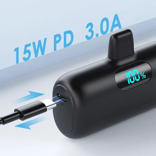 Miniatura 7 de Cargador portátil pequeño para iPhone 14/13,5000mAh PD cargador de carga rápida, mini batería portátil cargador de teléfono esencial de viaje